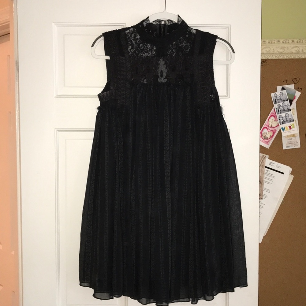Free People Black Lace Dress